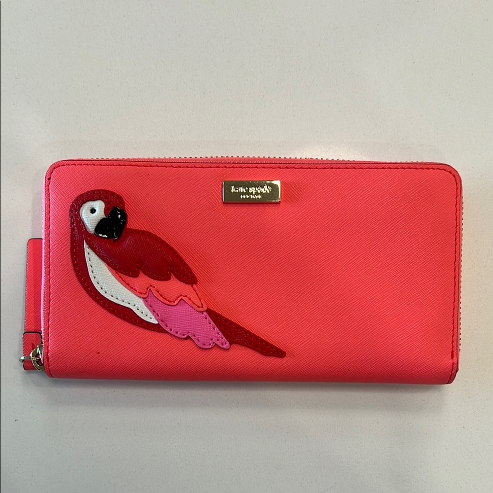 Kate Spade Parrot Wallet Neda Rare - Zip Wallet
